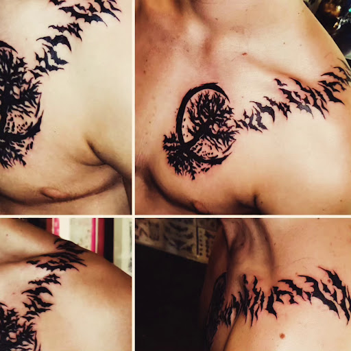 Explore railroad tattoo ideas, creative tattoo ideas in Englewood, available at The Original Big Daddy Tattoo & Body Piercing est.1997 est.1997