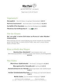 Alte Post Parsdorf à Vaterstetten menu