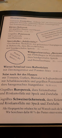 Restaurant Schillerhöhe à Gerlingen menu