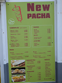 Menu du Kebab Pacha à La Rochelle