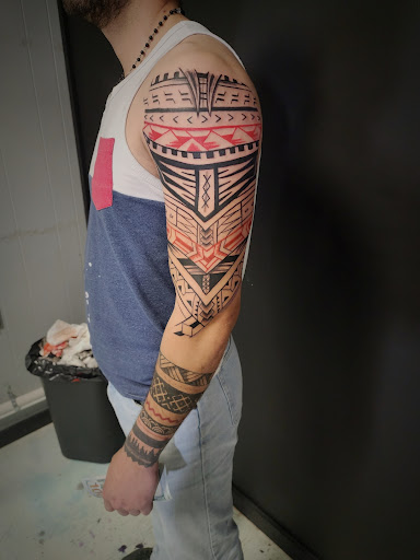 Explore 1/4 sleeve tattoo ideas, creative tattoo ideas in Loogootee, available at The Inkspot Tattoo Shop LLC