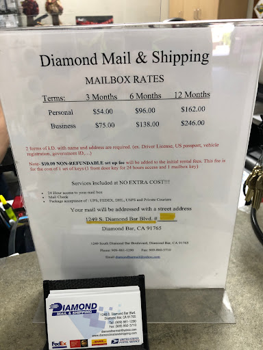 Shipping Service «Diamond Mail & Shipping», reviews and photos, 1249 S Diamond Bar Blvd, Diamond Bar, CA 91765, USA