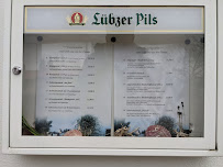 Restaurant de poisson Sauziner Dorfkrug à Sauzin (le menu)