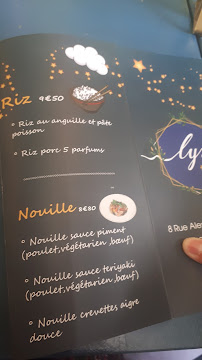 Lys Tea à Montpellier menu