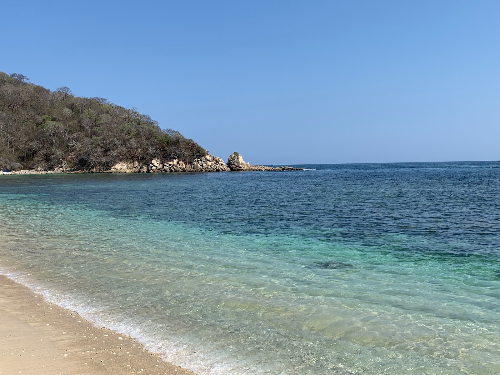 Foto de Playa Cacaluta con agua cristalina superficie