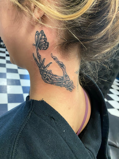 Explore stitches tattoo ideas, creative tattoo ideas in Chillicothe, available at Grimey Inc Tattoos