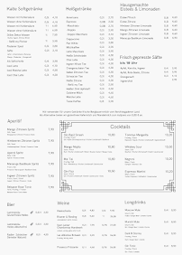 Menu / carte de Palmtreeclub à Munich
