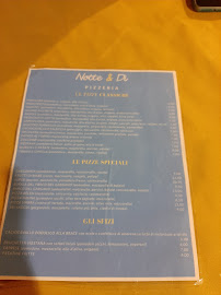 Menu du Pizzeria Notte e Dí à Vieste