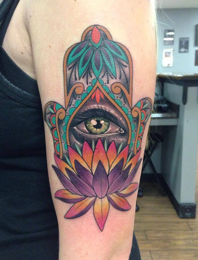 Explore father and son tattoos ideas, creative tattoo ideas in Linden, available at Fredricks Tattoo Gallery