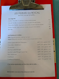 Carte du Le Bocal, l’Etal de la poissonnerie des halles à Reims