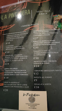 Menu du La Pintadera à La Maddalena