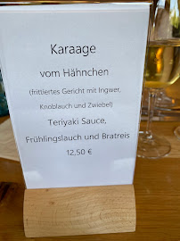 Menu / carte de Pfeifertal à Eulenbis