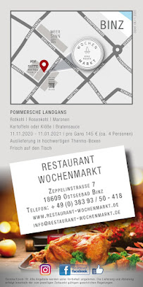 Menu / carte de Restaurant Wochenmarkt Binz à Binz