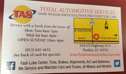 Auto Repair Shop «Total Automotive Services», reviews and photos, 616 US-41, Ruskin, FL 33570, USA