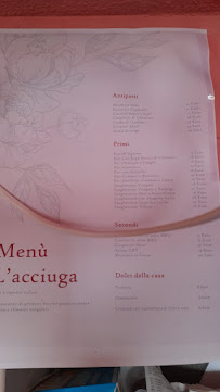 Menu / carte de L'acciuga Dining and Cocktails à Giglio Porto