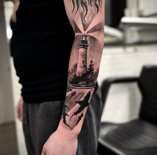Explore step son tattoo ideas, creative tattoo ideas in Ambler, available at Tattoo GalaxyAmbler Piercing & Custom Tattoos
