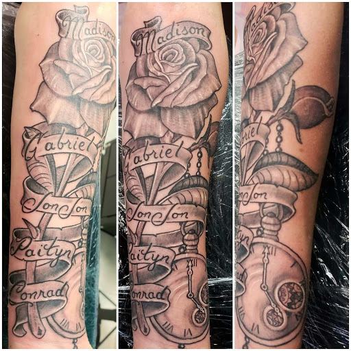 Explore animal sleeve tattoo ideas, creative tattoo ideas in Homosassa, available at Citrus Tattoos