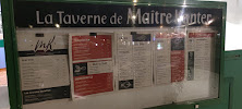 Taverne de Maître Kanter à Saint-Étienne menu