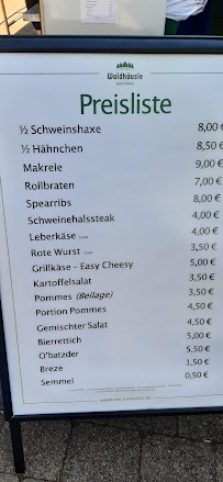 Waldhäusle à Waltenhofen menu