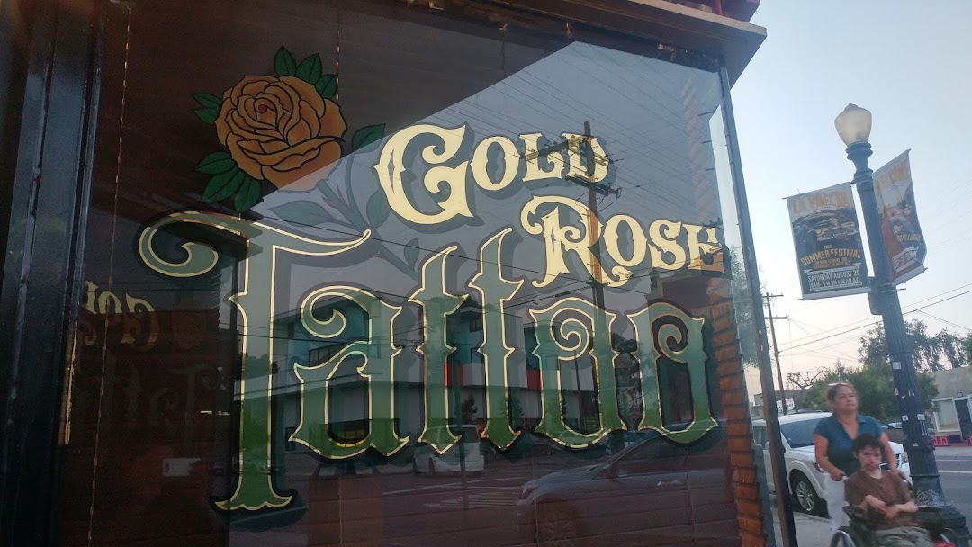 Gold Rose Tattoo