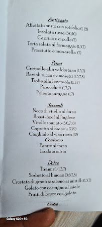 Trattoria Regina à Crandola Valsassina menu