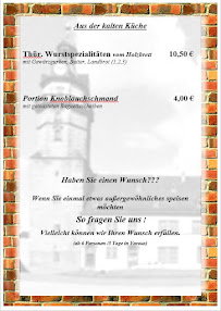 Pension & Restaurant Sächsischer Hof in Ohrdruf à Ohrdruf menu