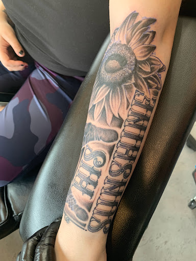 Explore left chest tattoo ideas, creative tattoo ideas in Great Falls, available at Alpha Tattoos & Piercings