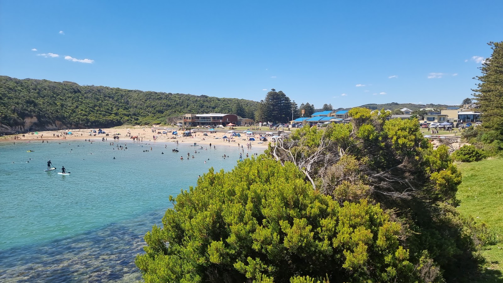 Foto von Port Campbell Beach umgeben von Bergen