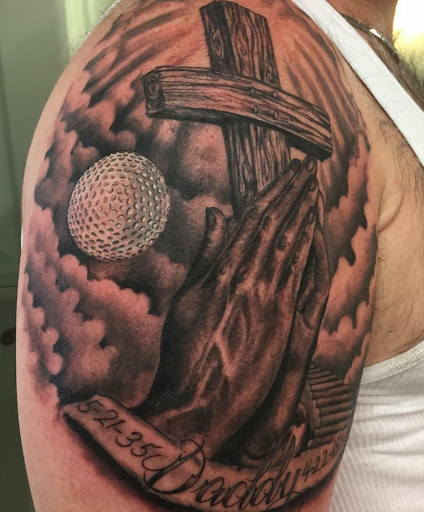 Explore western tattoo ideas for guys, creative tattoo ideas in Easley, available at Amber Island Tattoo