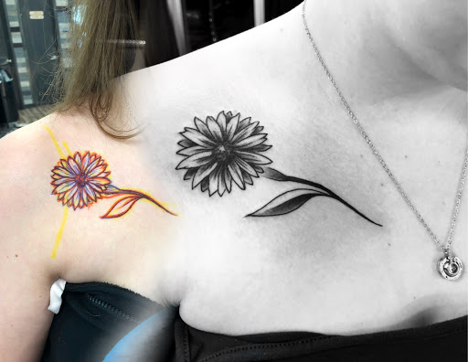 Explore mother of twins tattoo ideas, creative tattoo ideas in Mansfield, available at The Marksman Tattoo Company