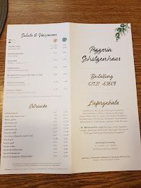 Menu du Schützenhaus Sondelfingen à Reutlingen