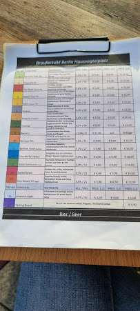 Braufactum Hausvogteiplatz à Berlin menu