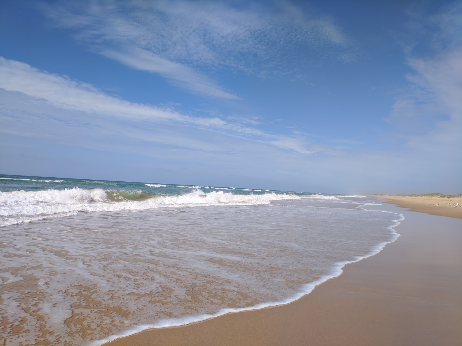 Fotografija McGauran Beach z svetel pesek površino