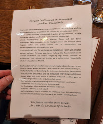 Landhaus Eifelschenke à Arft menu