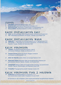 Carte du Restaurant Akropolis à Freudenstadt