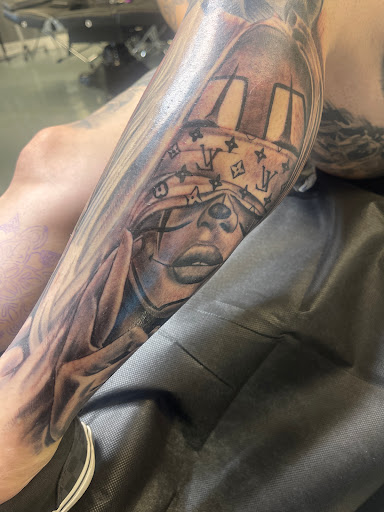 Explore car tattoo sleeve ideas, creative tattoo ideas in San Marcos, available at FROSTY TATTOO STUDIO