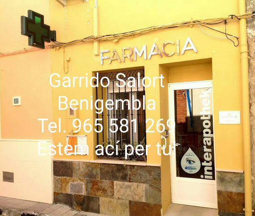 Farmàcia Garrido Salort de Benigembla - Carrer Nou, 20, 03794 Benigembla, Alicante