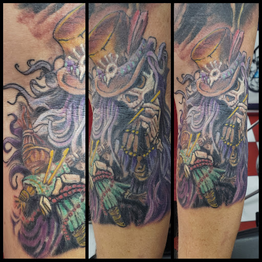 Explore forearm tattoo idea, creative tattoo ideas in Vinton, available at Cherry Bomb Tattoo and piercing