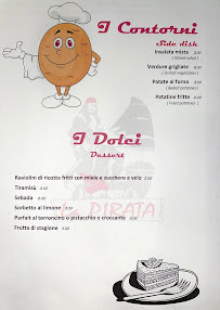 Menu / carte de Trattoria La Pirata à Cagliari