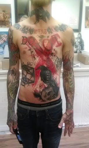 Explore inner demon tattoo ideas, creative tattoo ideas in Princeton, available at Wolfman Tattoos and Piercings