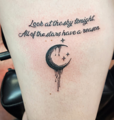 Explore arm flower tattoo ideas, creative tattoo ideas in Inverness, available at The Perfect Spot Tattoos