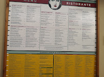 Menu du Coco Club à Florence
