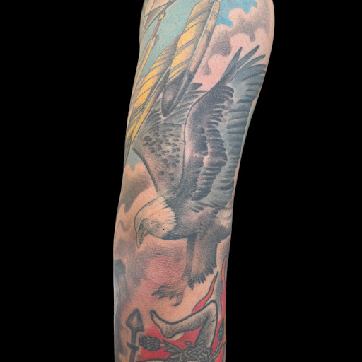 Explore violin tattoo ideas, creative tattoo ideas in Castleton On Hudson, available at Kumo Tattoo Studio