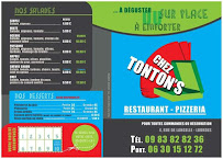 Chez Tonton's Lourdes, restaurant pizzeria à Lourdes menu