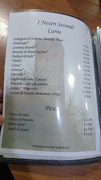Menu / carte de La Torre à Trana