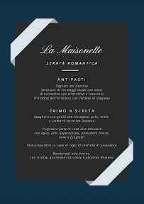 Menu / carte de La Maisonette à Casaprota