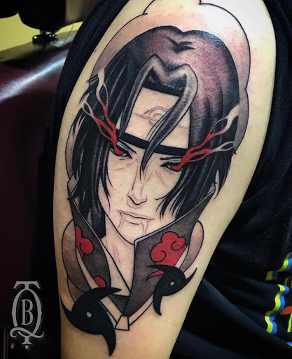 Explore reflection tattoo ideas, creative tattoo ideas in Marietta, available at The Queen Bee Tattoo and Piercing Parlour