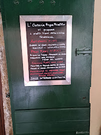 Restaurant Antica Osteria Ruga Rialto à Venice (le menu)