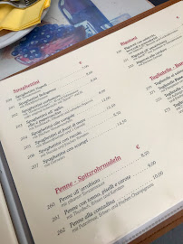 Menu / carte de Pane e Vino à Bad Homburg