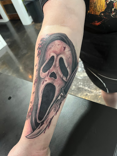 Explore saint michael tattoo ideas, creative tattoo ideas in Bainbridge, available at Bainbridge Tattoo Company